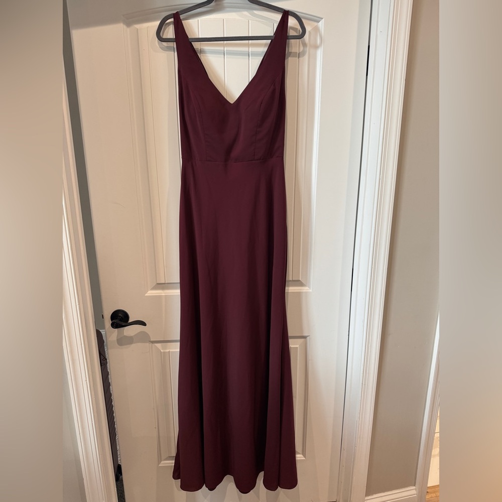 Jenny Yoo Delaney Holiday Formal Dress in Hibiscus